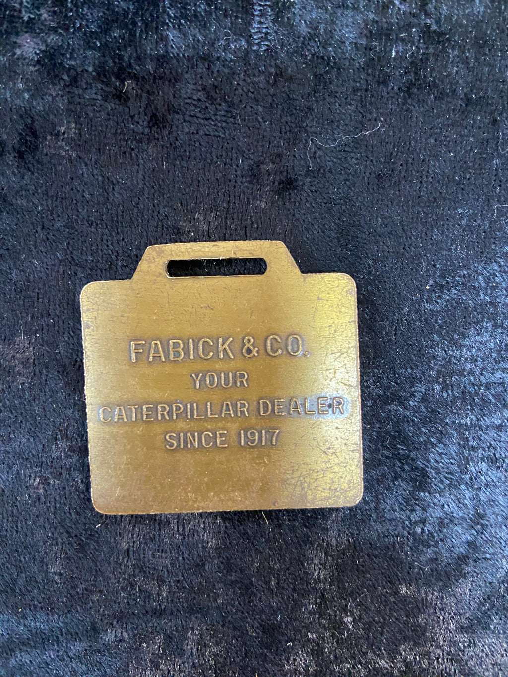Vintage Brass  Rex Construction Machinery Pocket Watch Fob