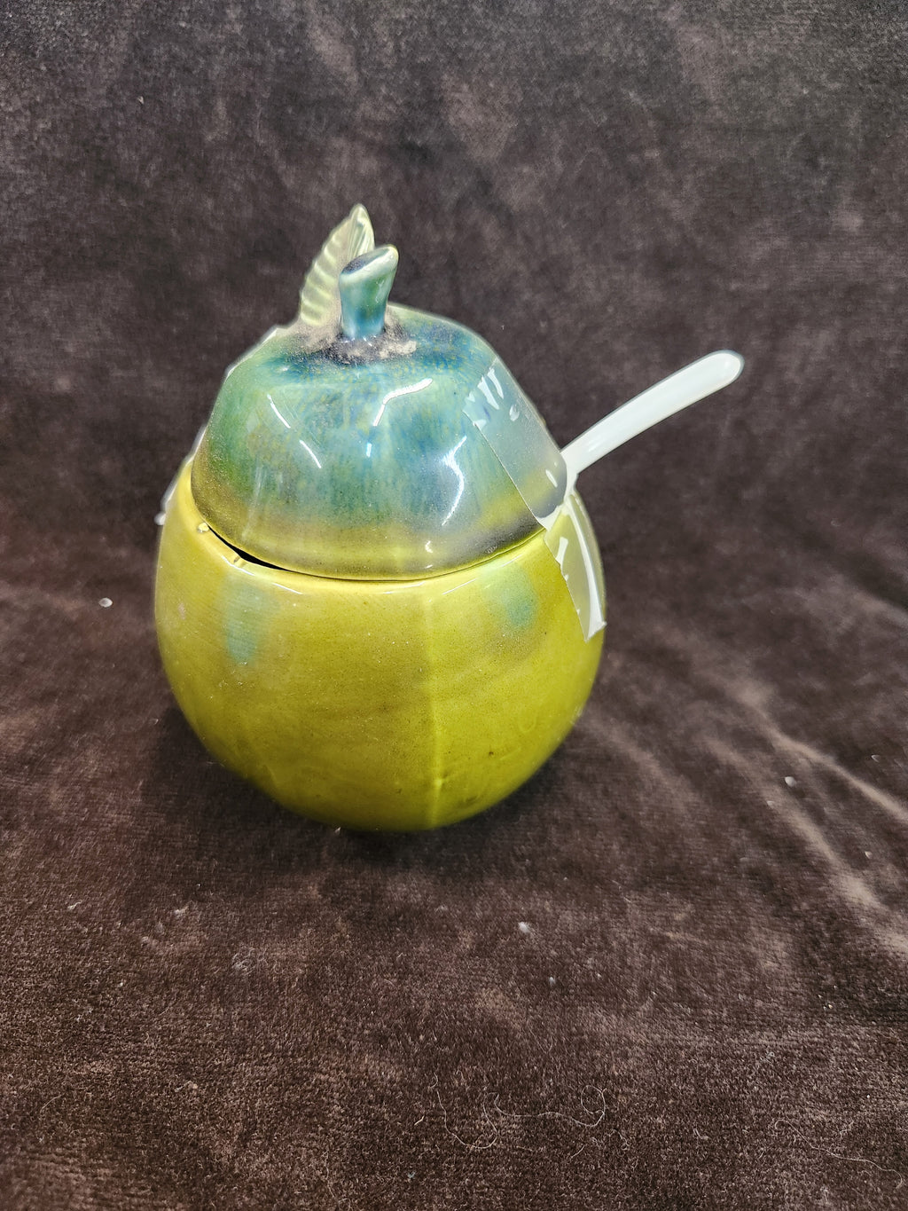 Vintage Ceramic Pear-Shaped Lidded Jar/Sugar Bowl Gift Gallery Japan