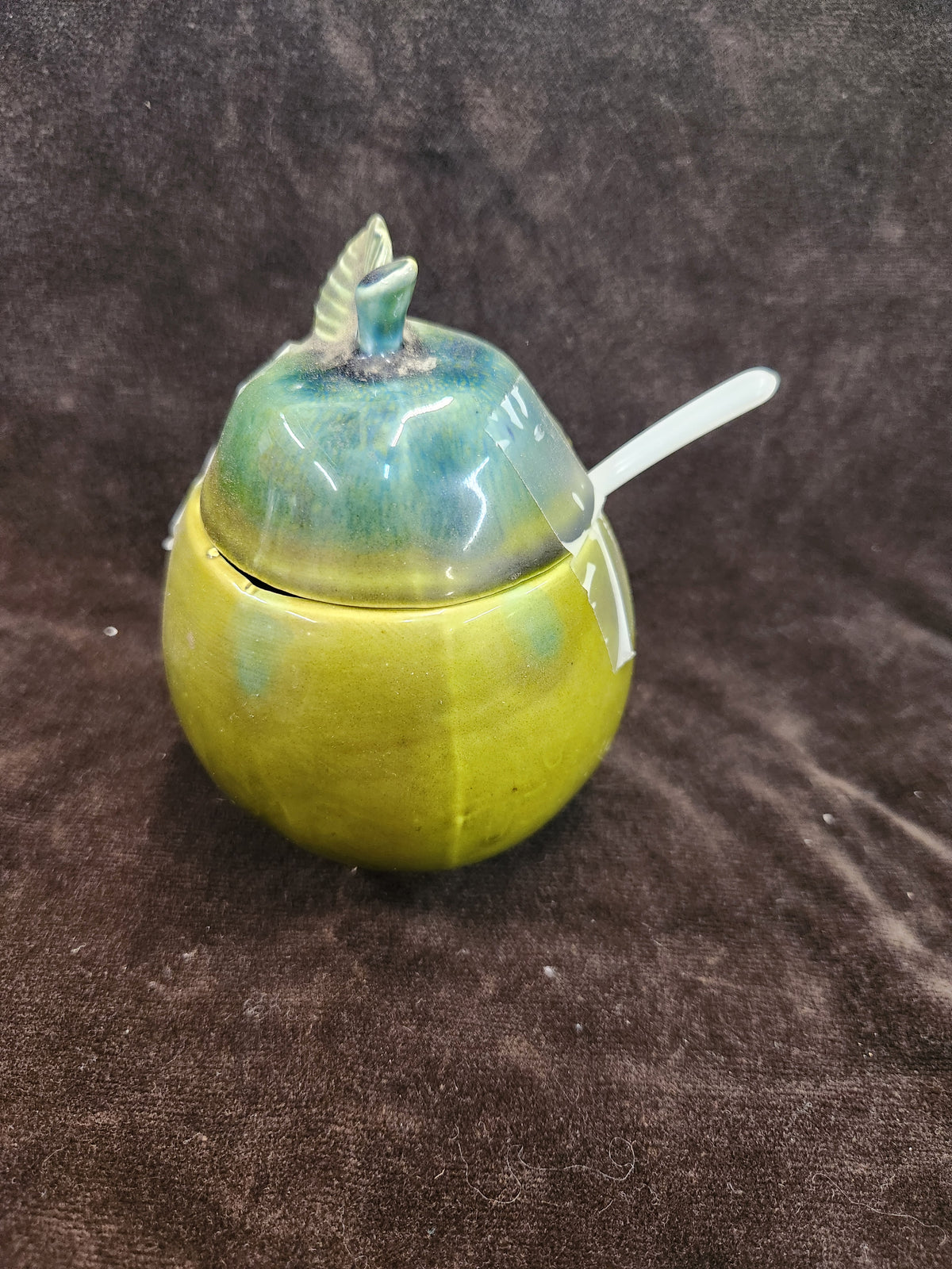 Vintage Ceramic Pear-Shaped Lidded Jar/Sugar Bowl Gift Gallery Japan