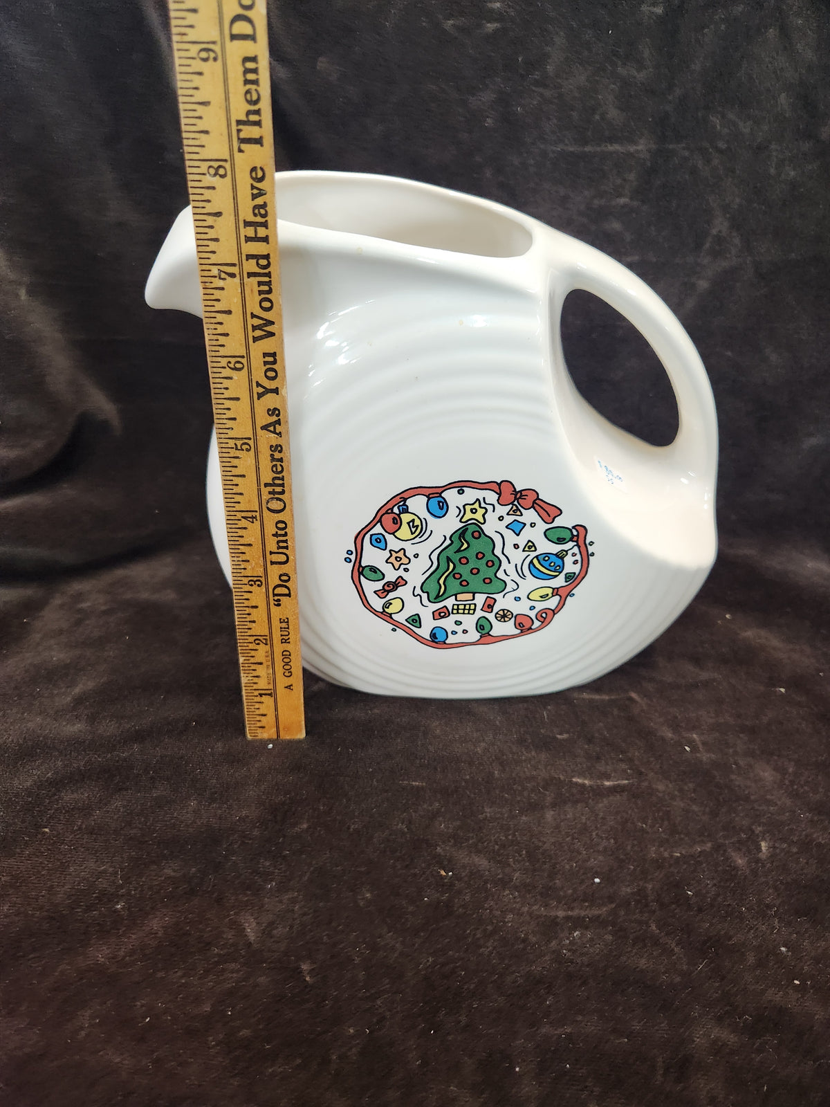 Retired Fiesta Betty Crocker Christmas Large Disk Pitcher