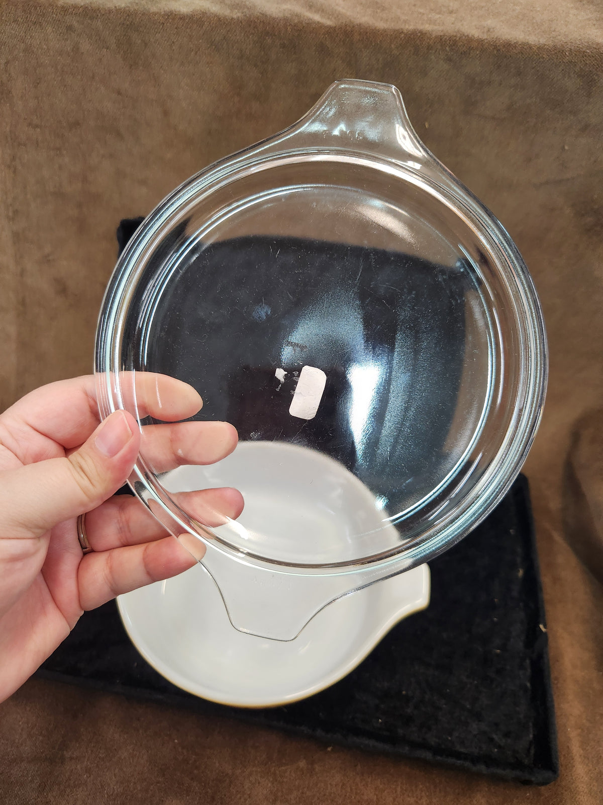 Vintage Pyrex Butterfly Gold Casserole Dish with Lid