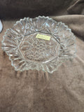 Vintage Federal Clear Glass Serving Bowl in the Pioneer Intaglio Fruit pattern