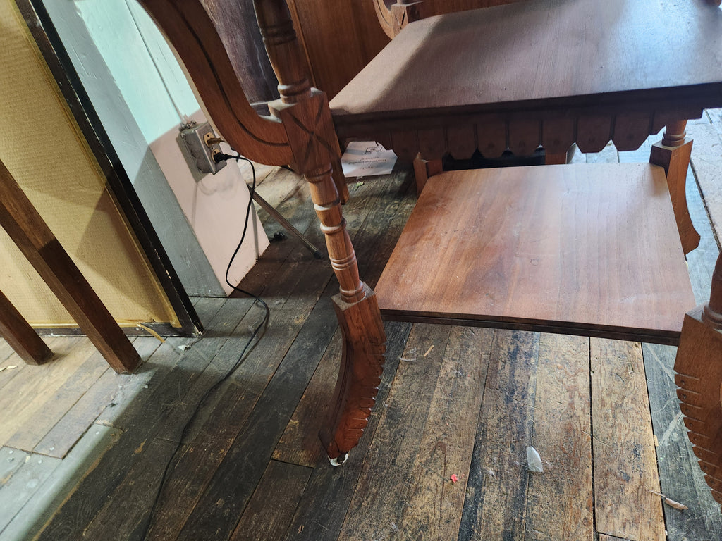 Antique Victorian Oak Parlor Side Table