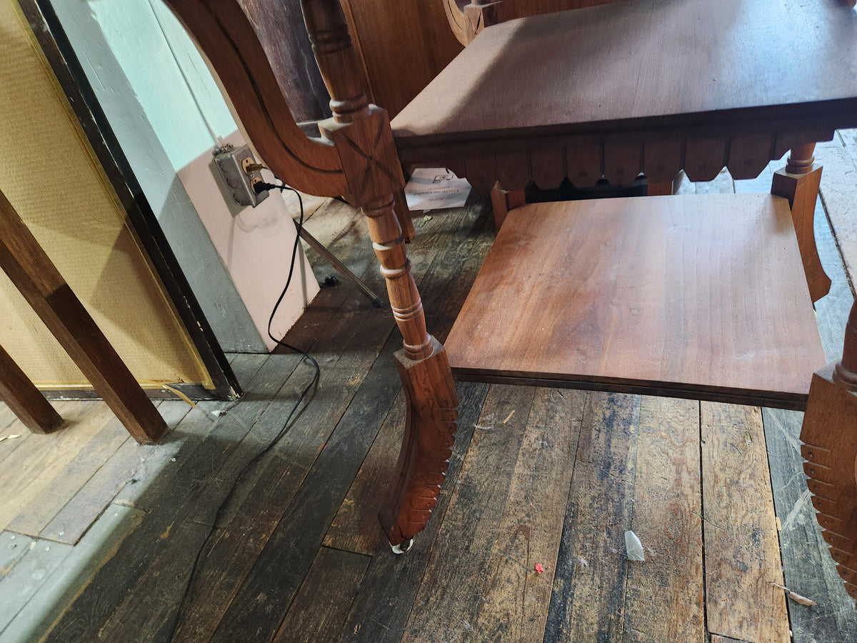 Antique Victorian Oak Parlor Side Table