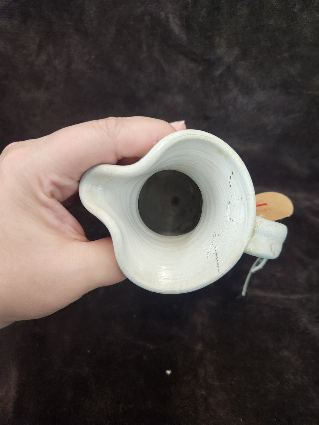 Vintage Williamsburg Pottery Salt-Glazed Stoneware Small Pitcher