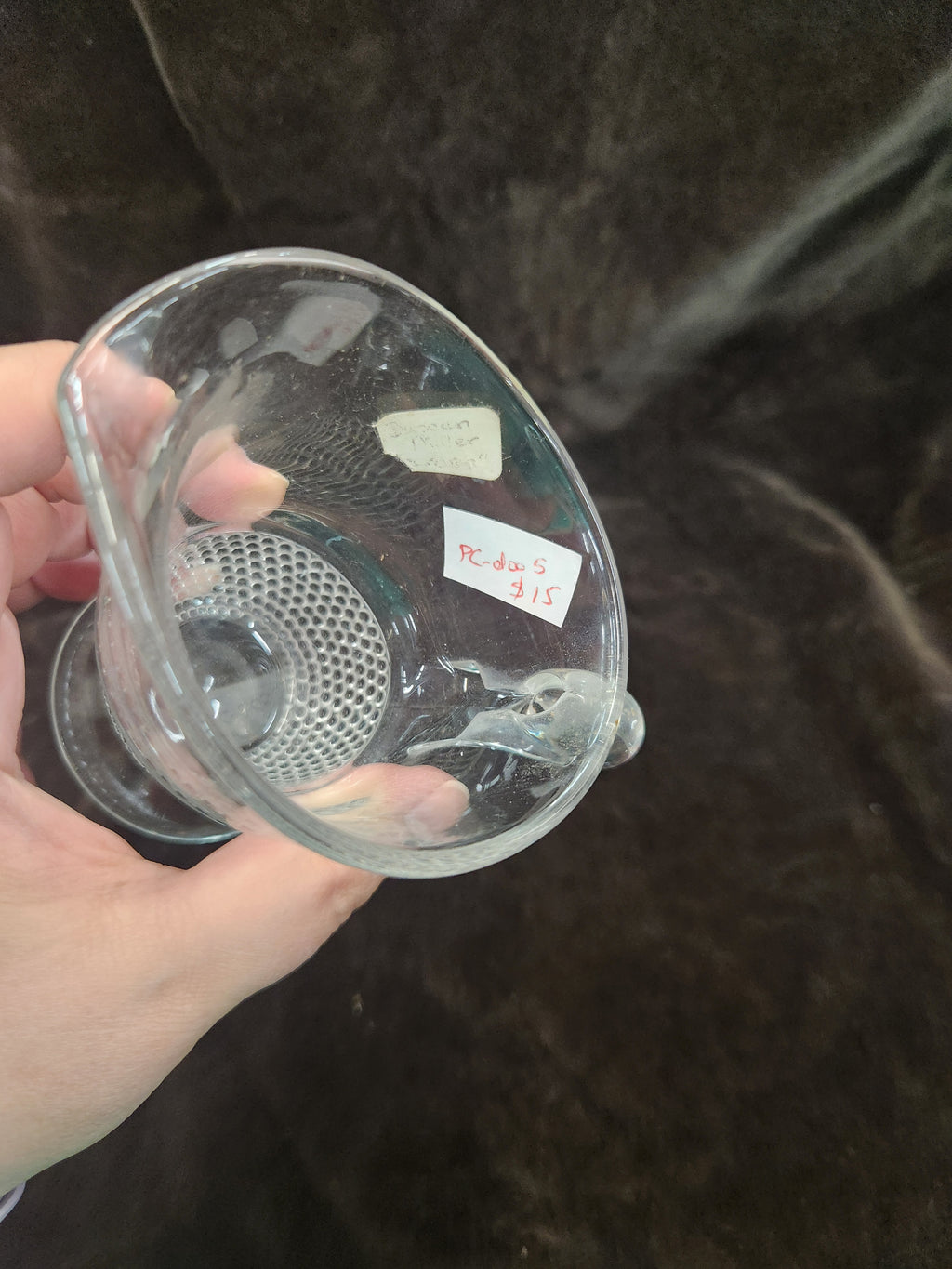 Vintage Duncan & Miller Clear Glass Creamer Teardrop Pattern