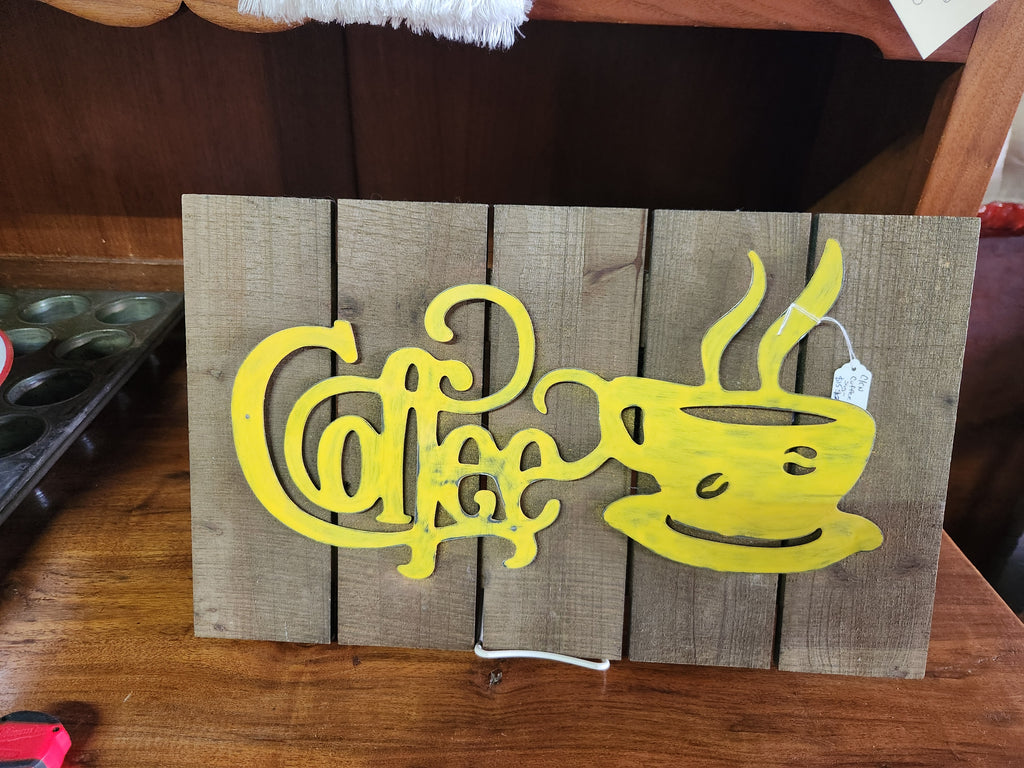 Rustic Wooden "Coffee" Sign