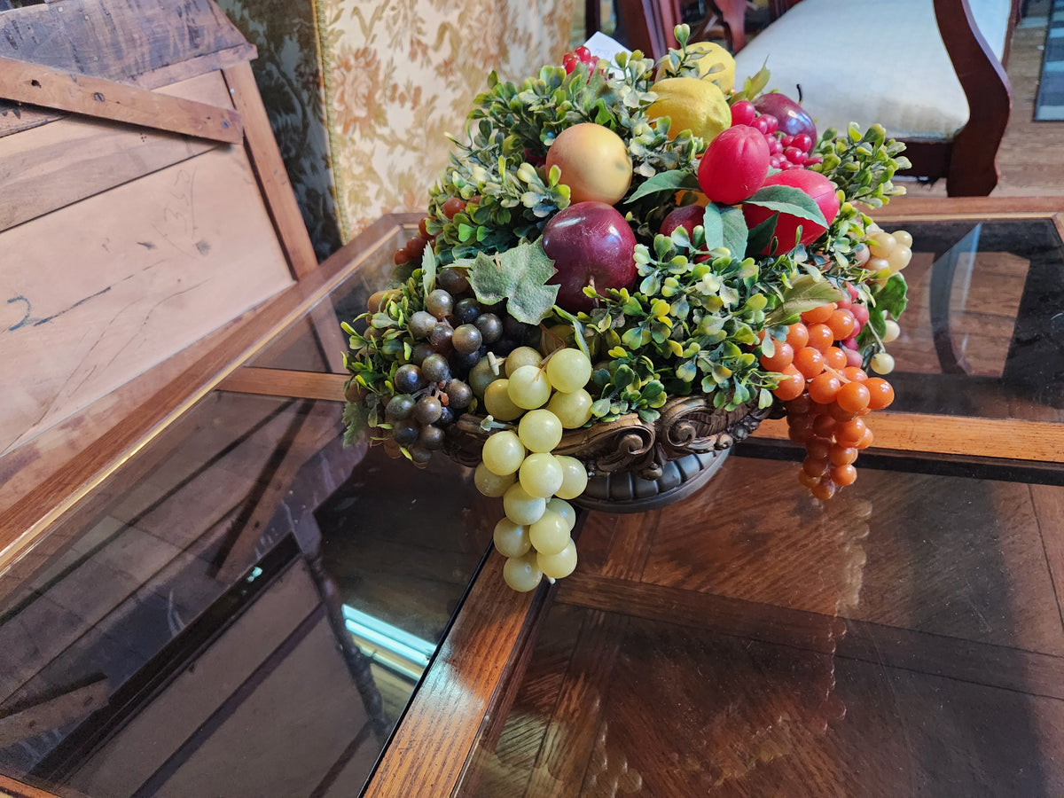 Vintage Artificial Harvest Fruit Centerpiece
