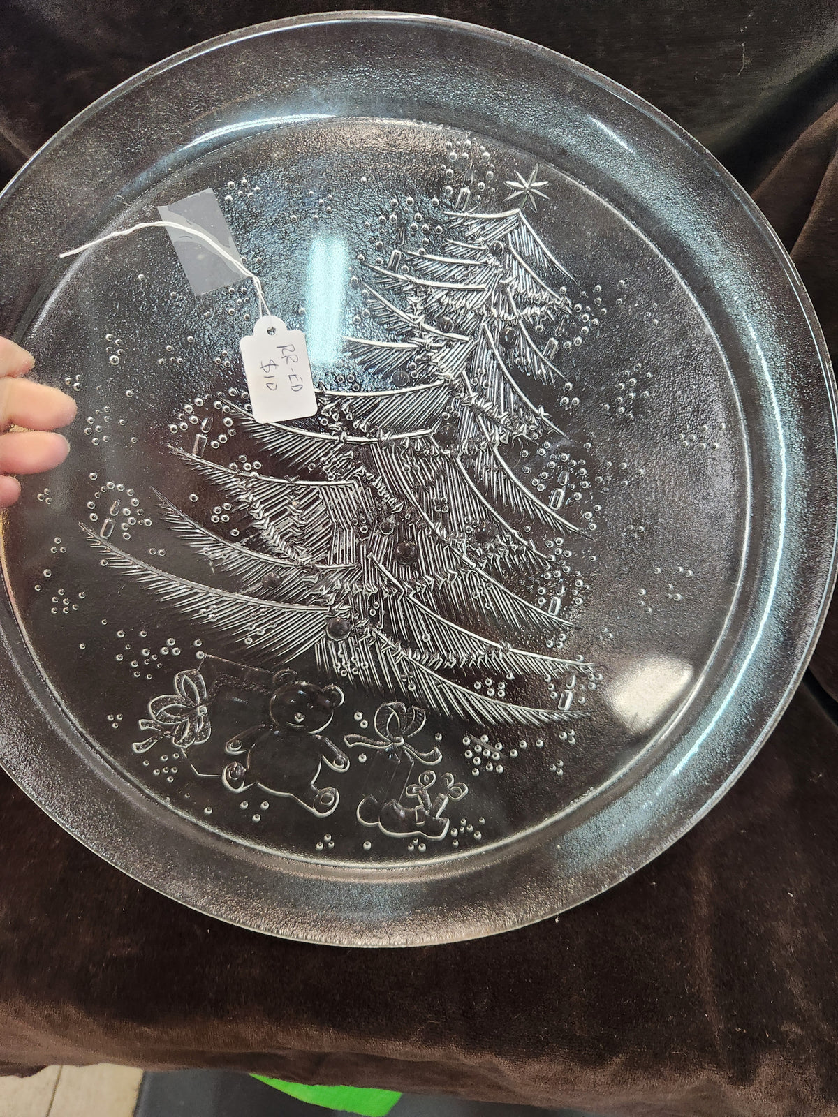 Vintage Duralex Christmas Platter Made in France by Les Verreries de Saint-Gobain