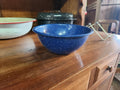 Vintage Blue & White Speckled Enamelware Bowl