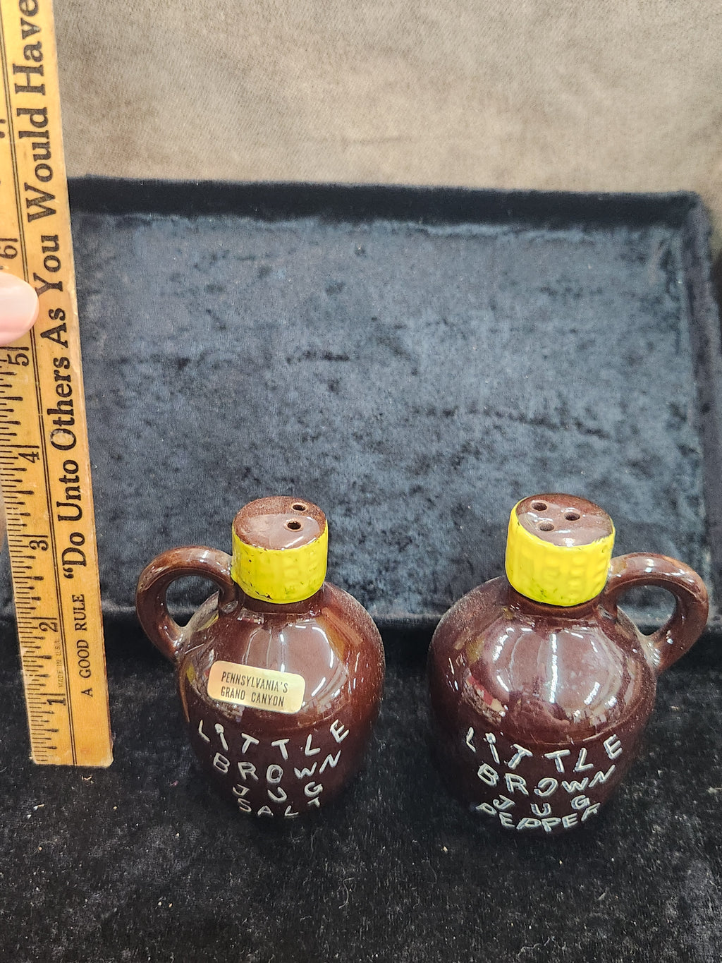 Vintage Little Brown Jug S&P Shaker Set Japan
