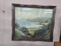 Vintage Framed Artwork Landscape Artist Burton Sinclair Rustic Wooden Frame