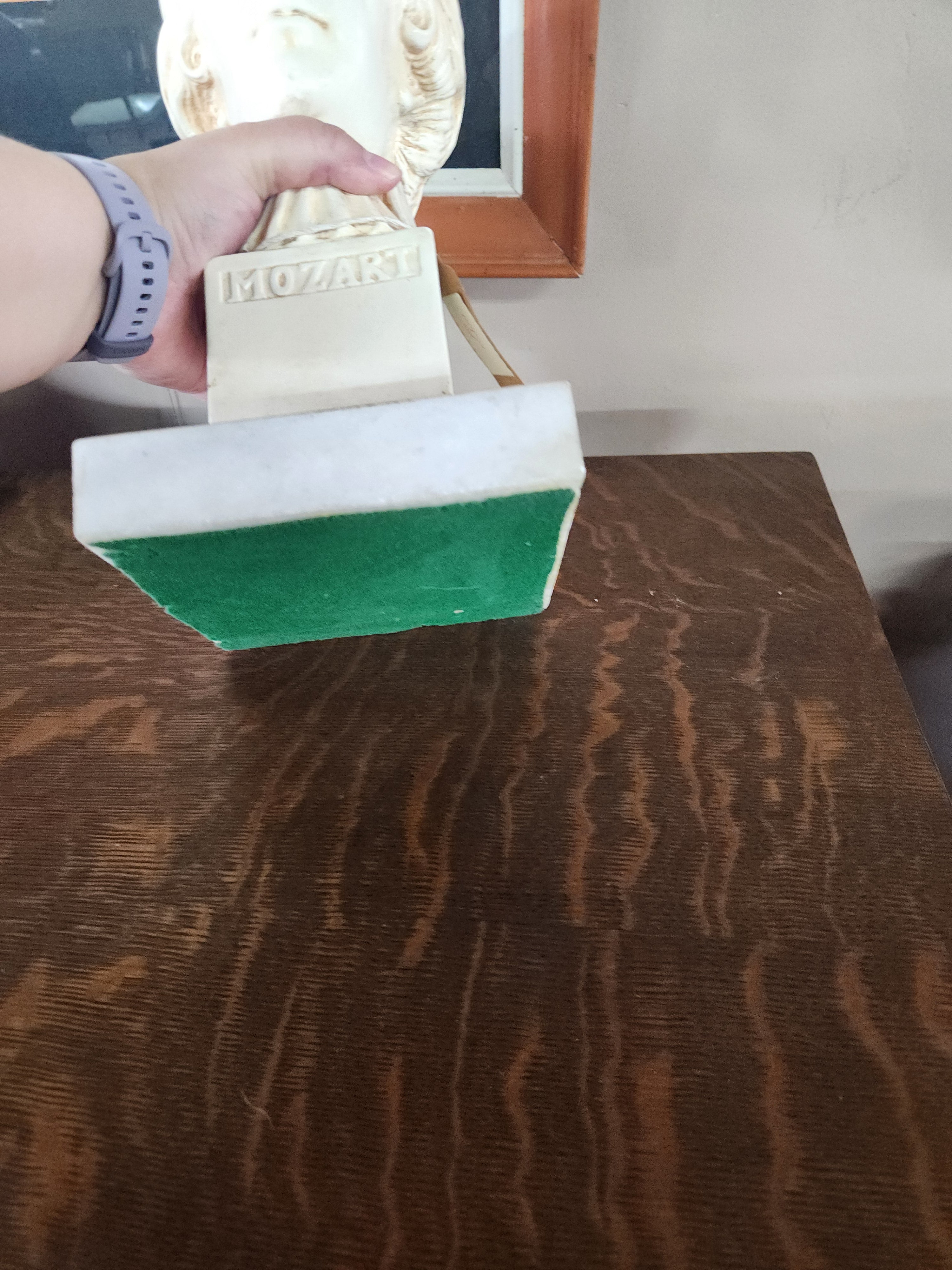 Vintage Alabaster Composite Bust Mozart
