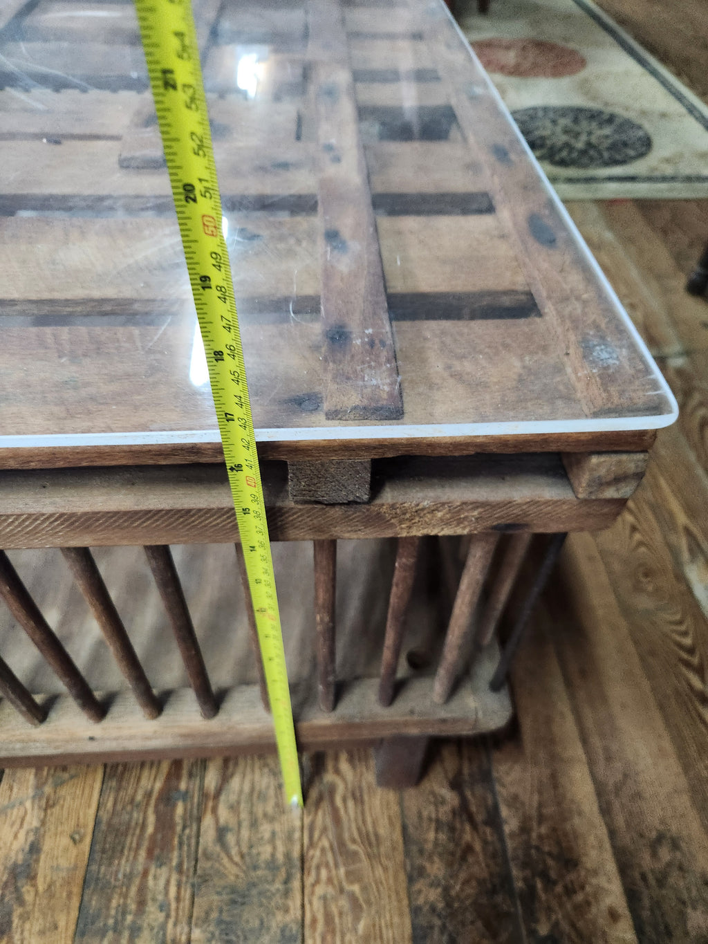 Vintage Upcycled Chicken Crate Coffee Table