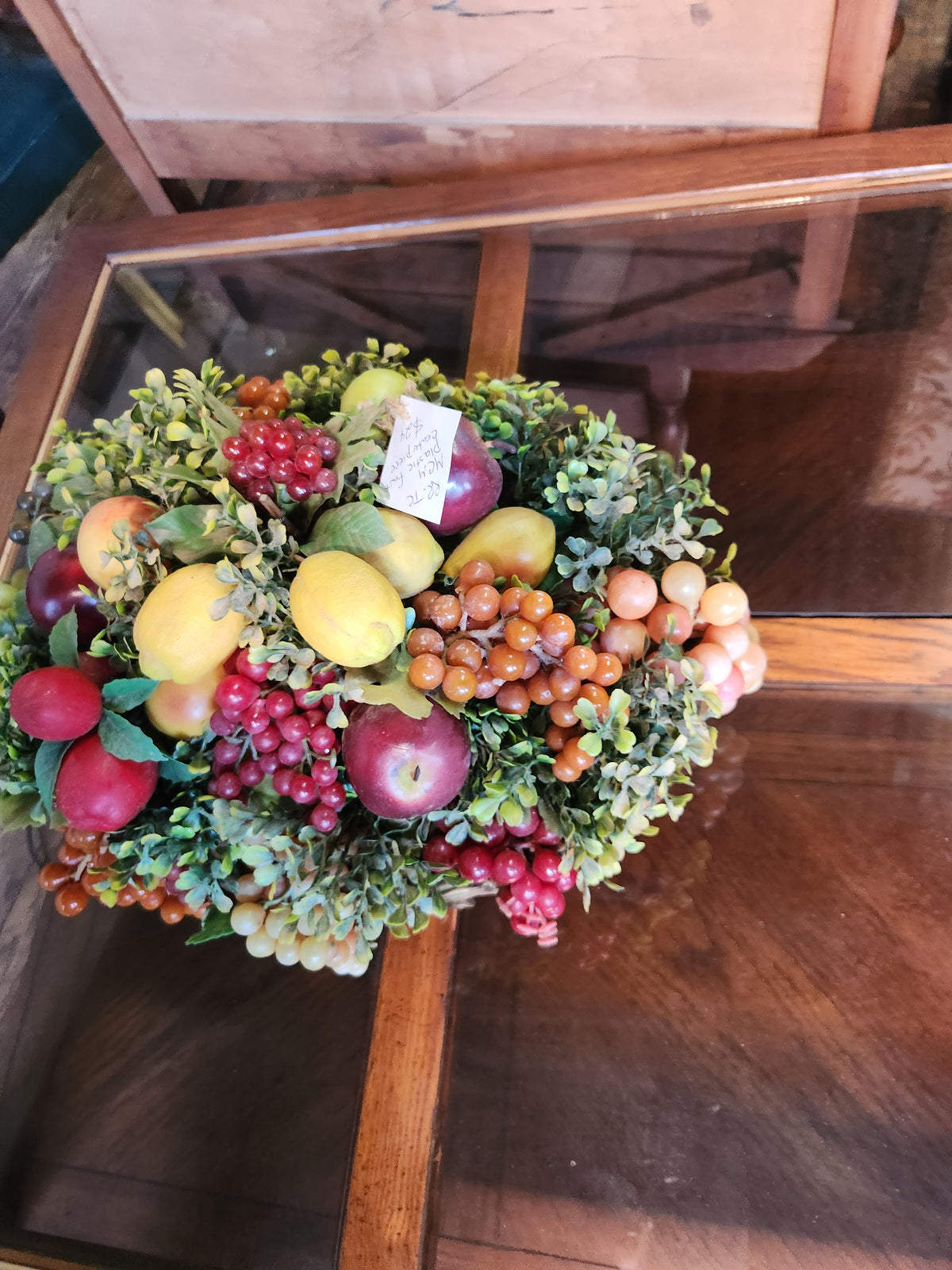 Vintage Artificial Harvest Fruit Centerpiece