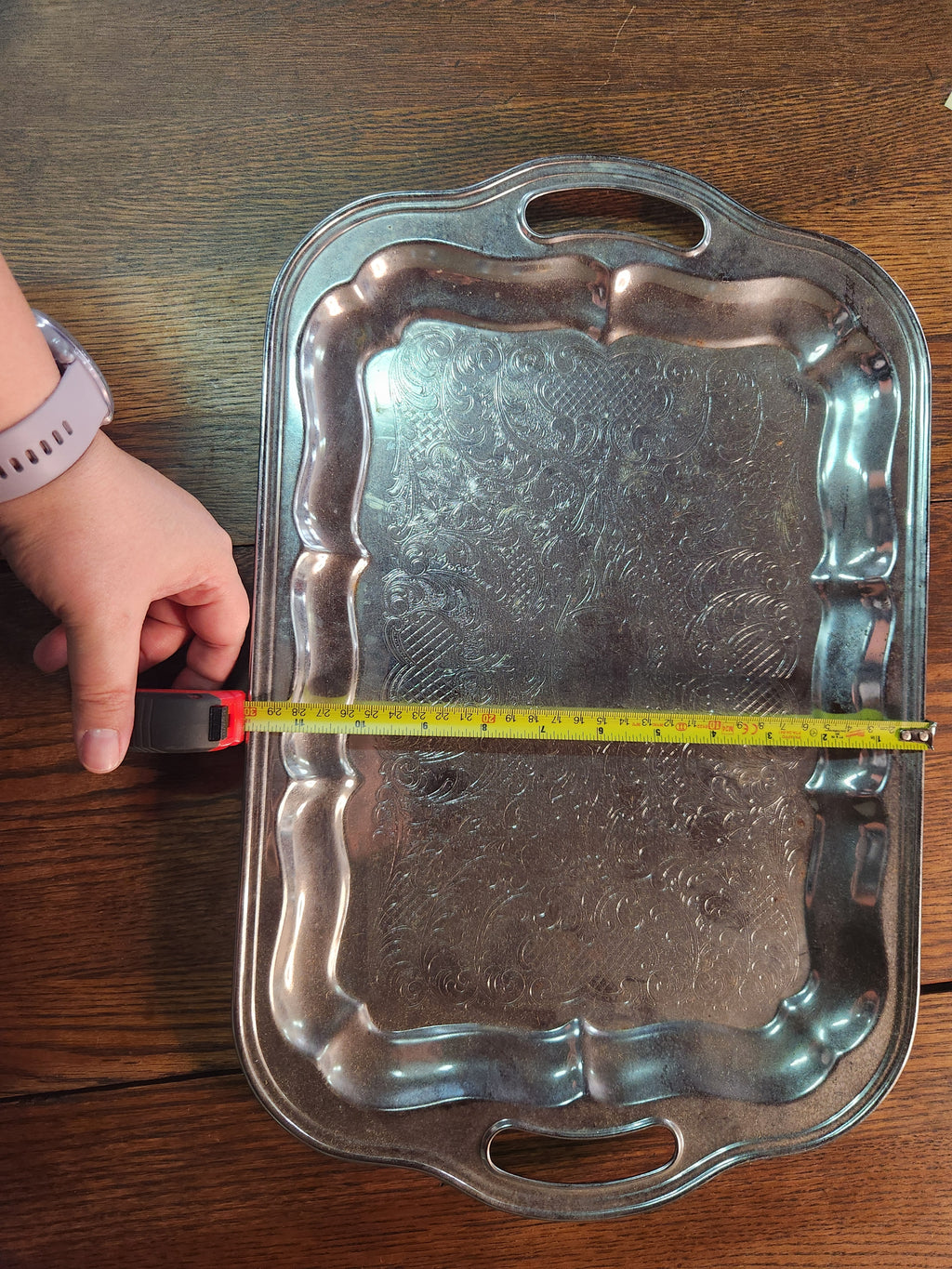 Vintage Irvinware Chrome-Plated Serving Tray