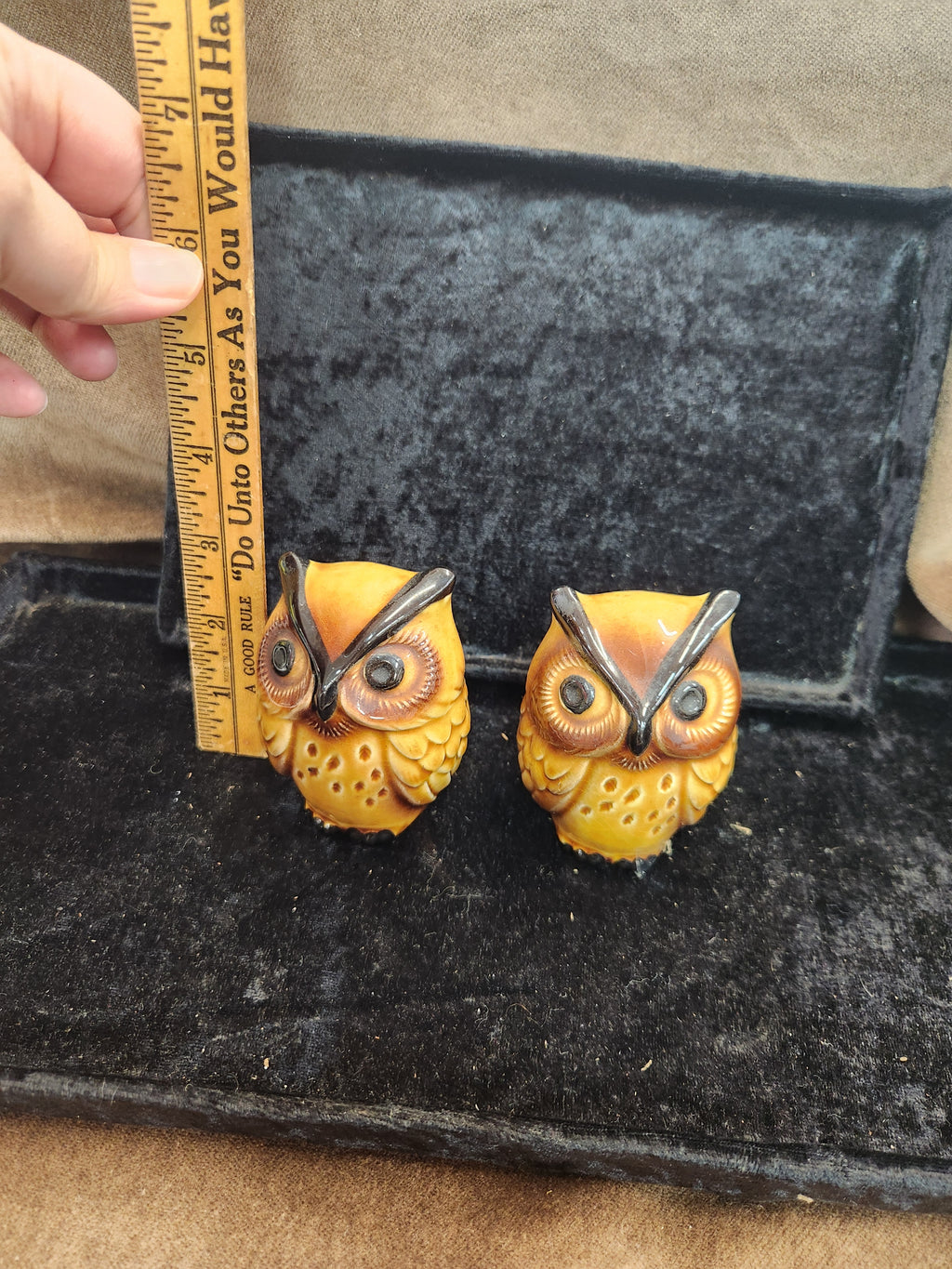 Vintage Ceramic Owl S&P Shakers Japan 60's/70's