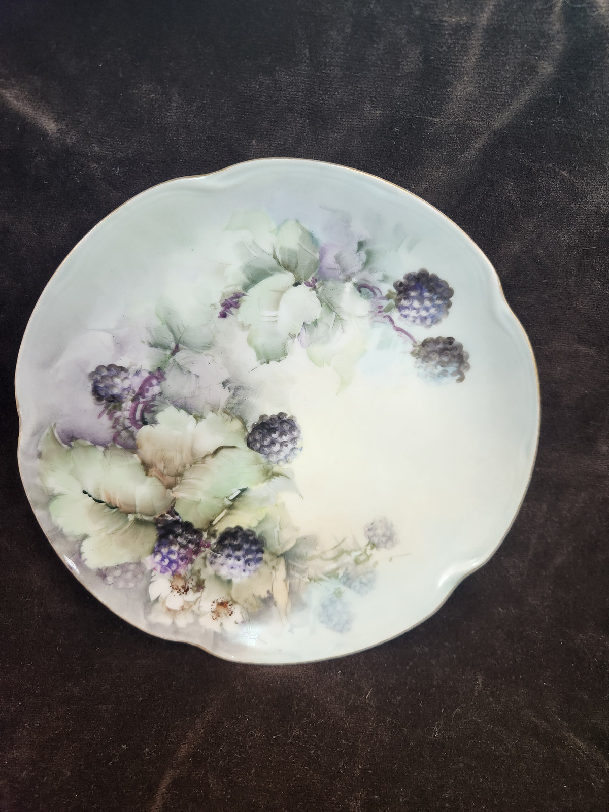 Antique Hand-Painted Porcelain Berry Plate Louise Bavaria