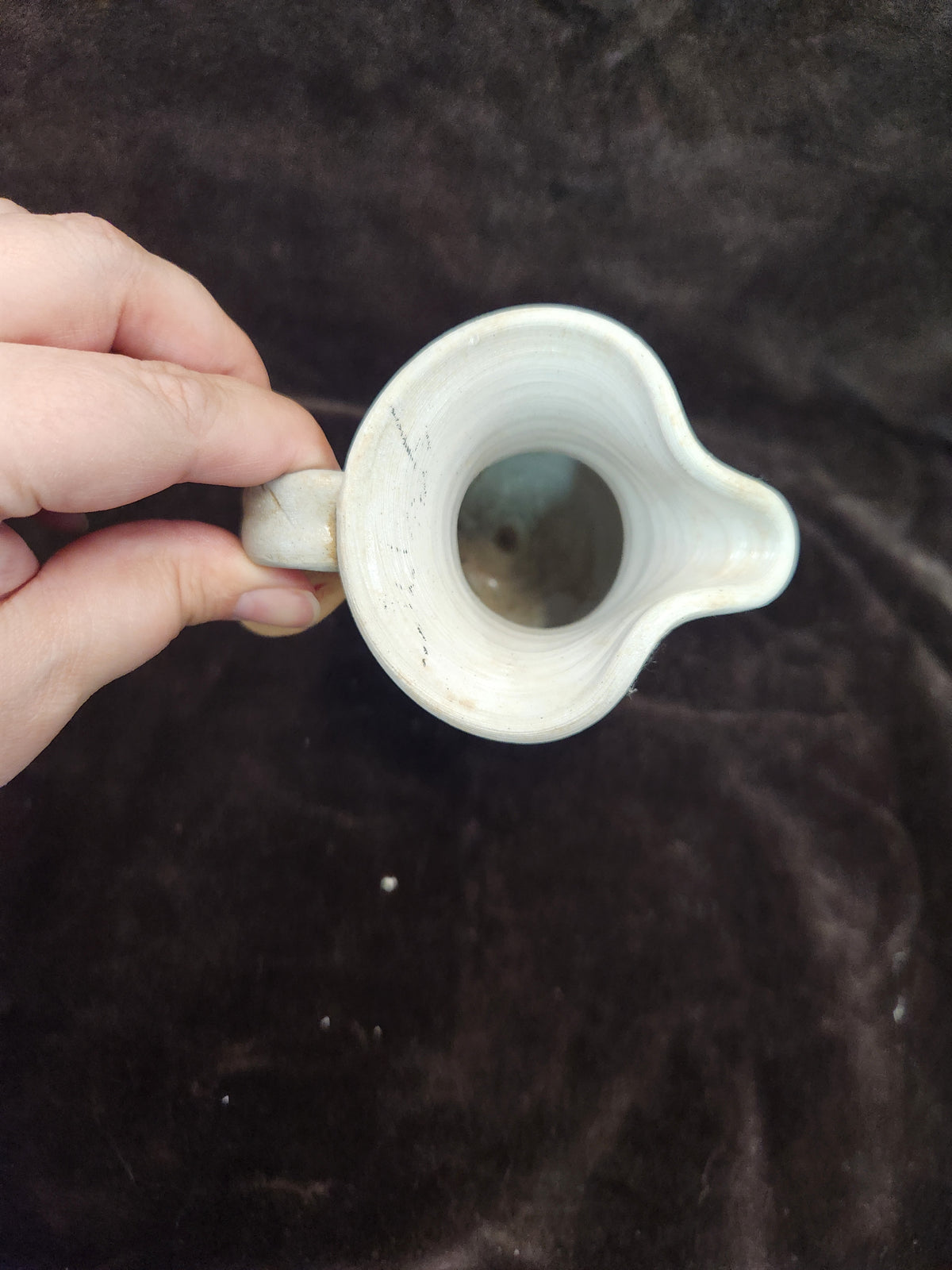 Vintage Williamsburg Pottery Salt-Glazed Stoneware Small Pitcher