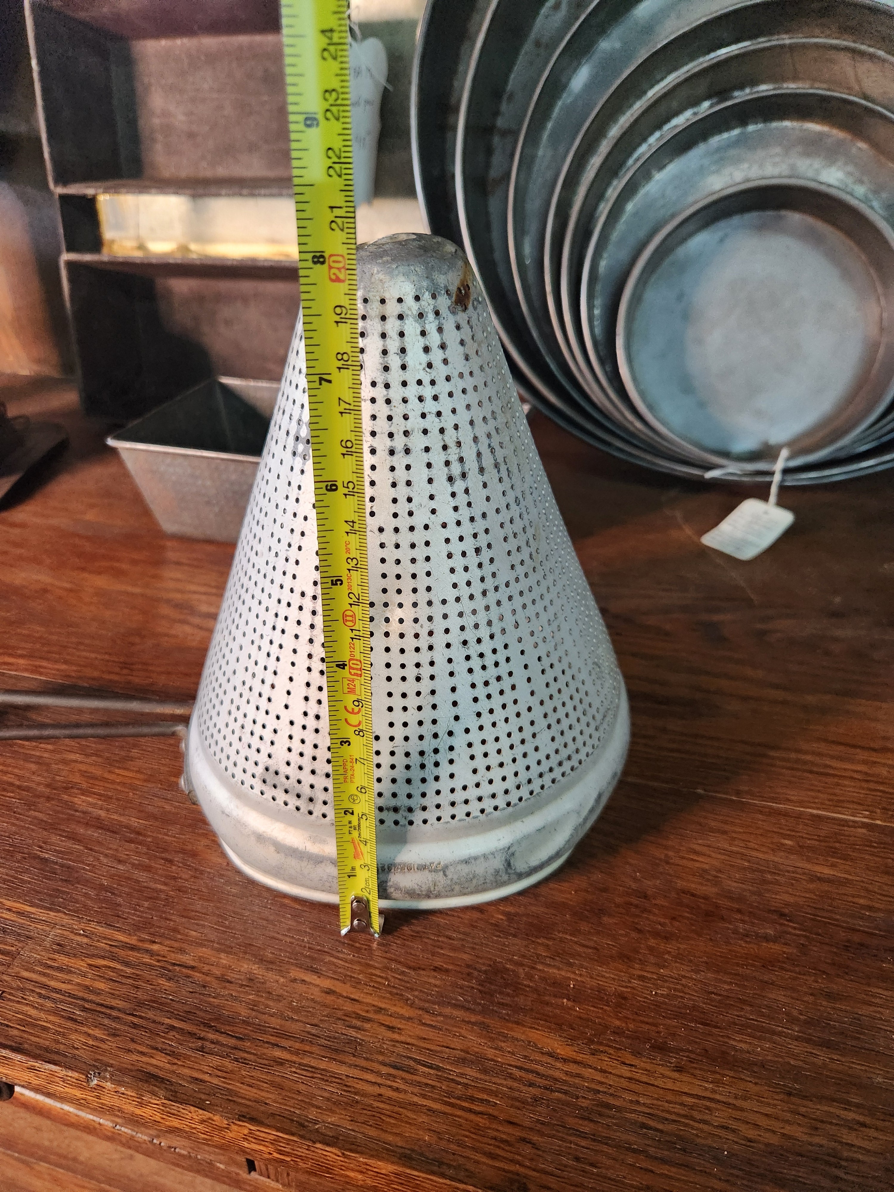 Vintage Aluminum Canning Cone Strainer
