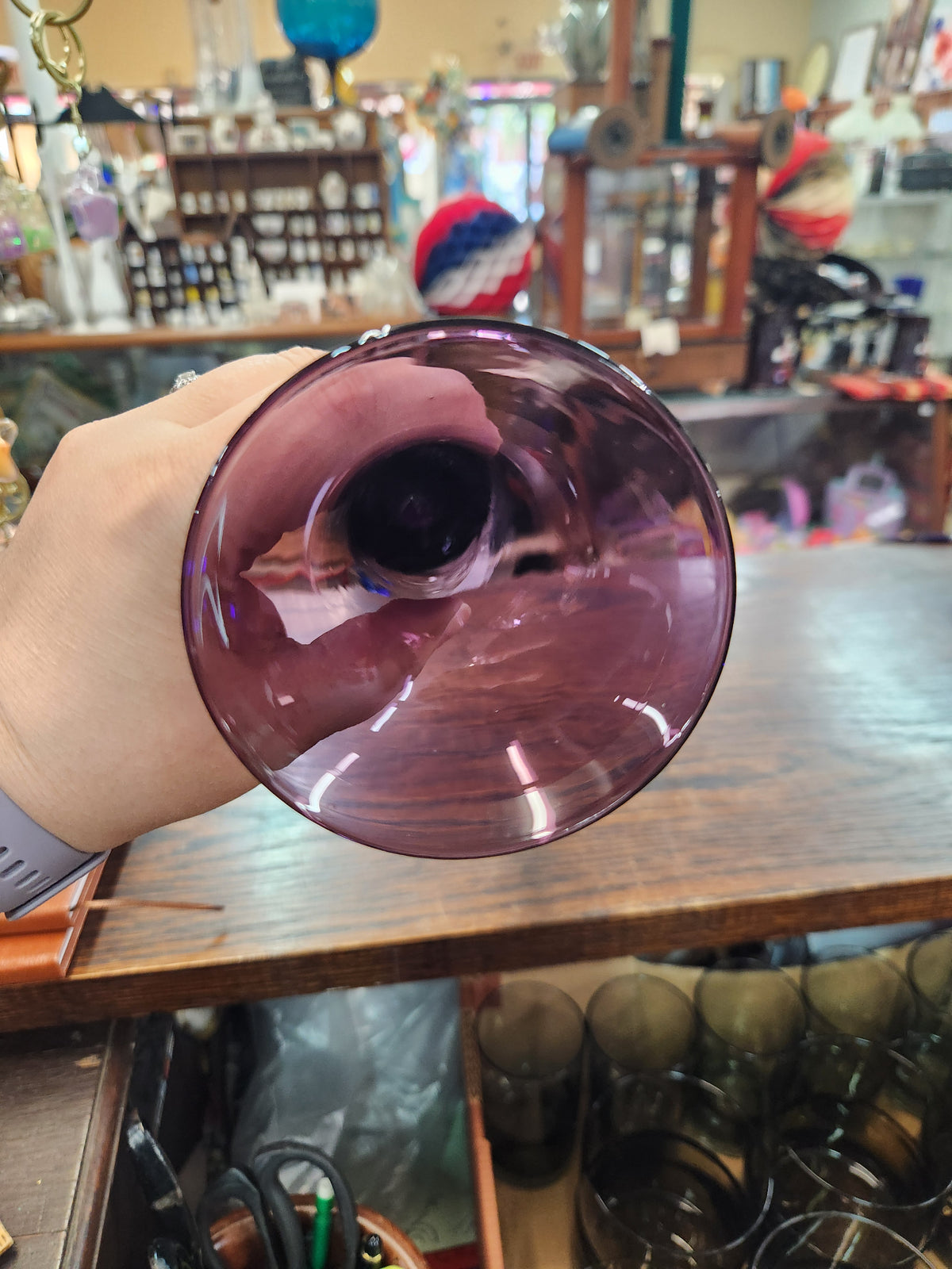 Vintage Amethyst Purple Glass Bud Vase