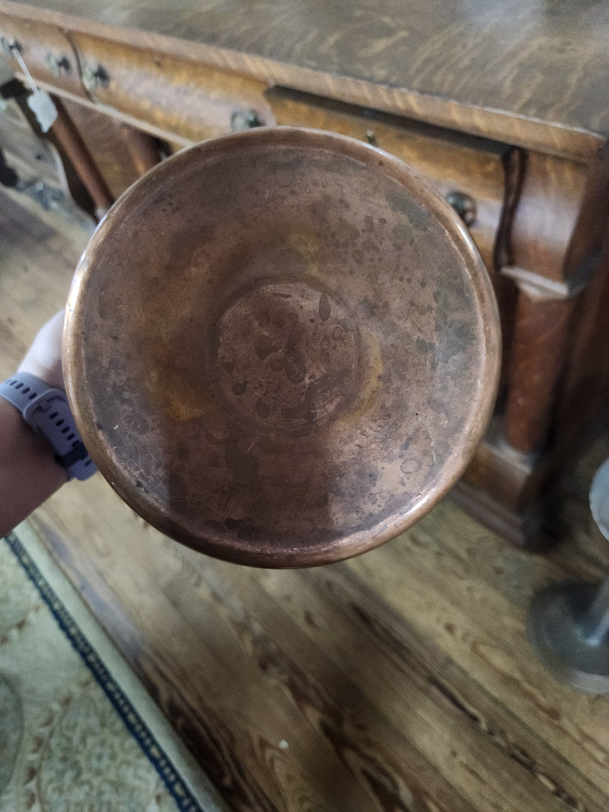 Vintage Floor-Standing Copper Wine Cooler & Ice Bucket