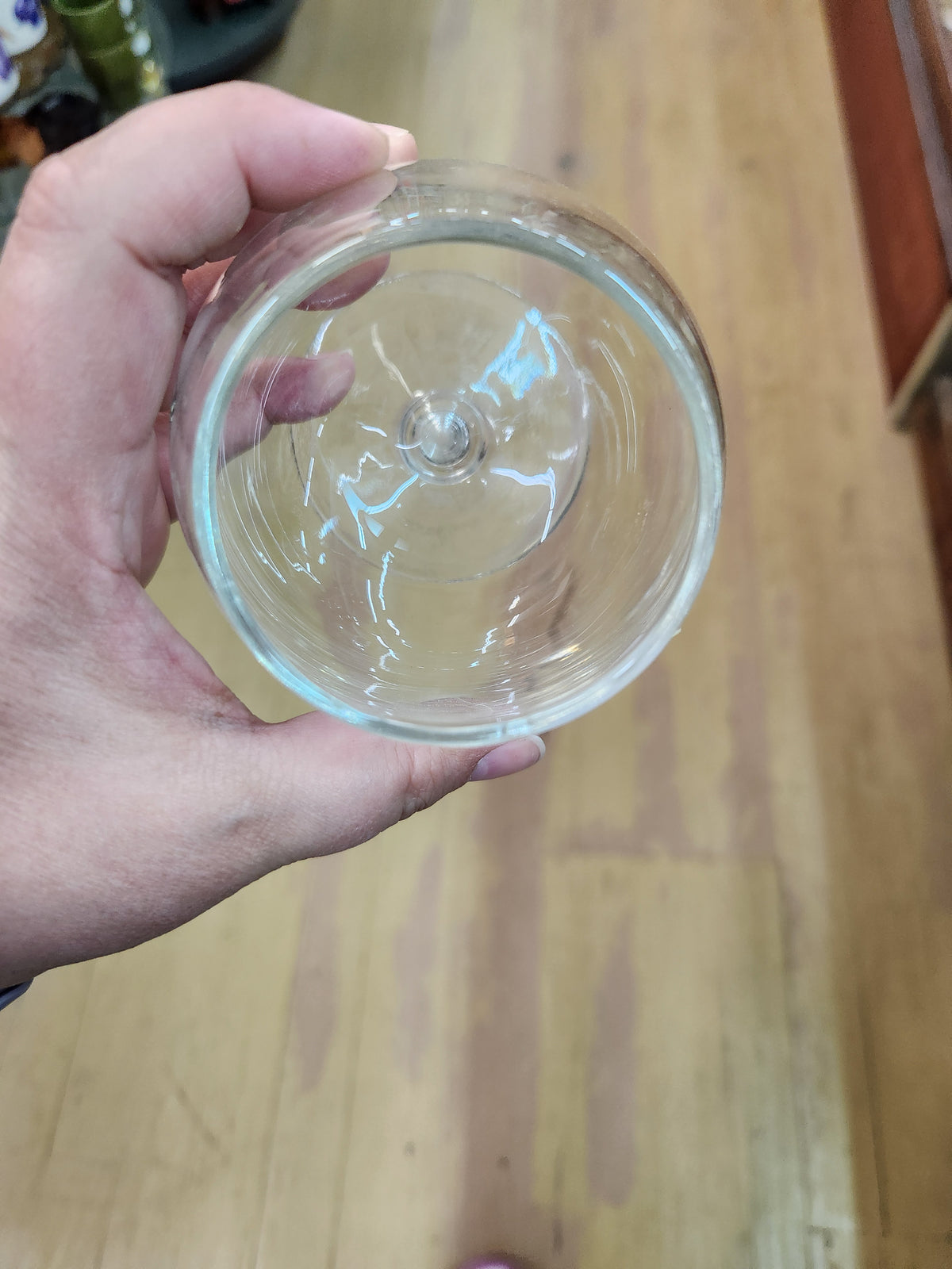 2 Clear Glass Brandy Snifters with a Short Stem and a Rounded, Bulbous Bowl