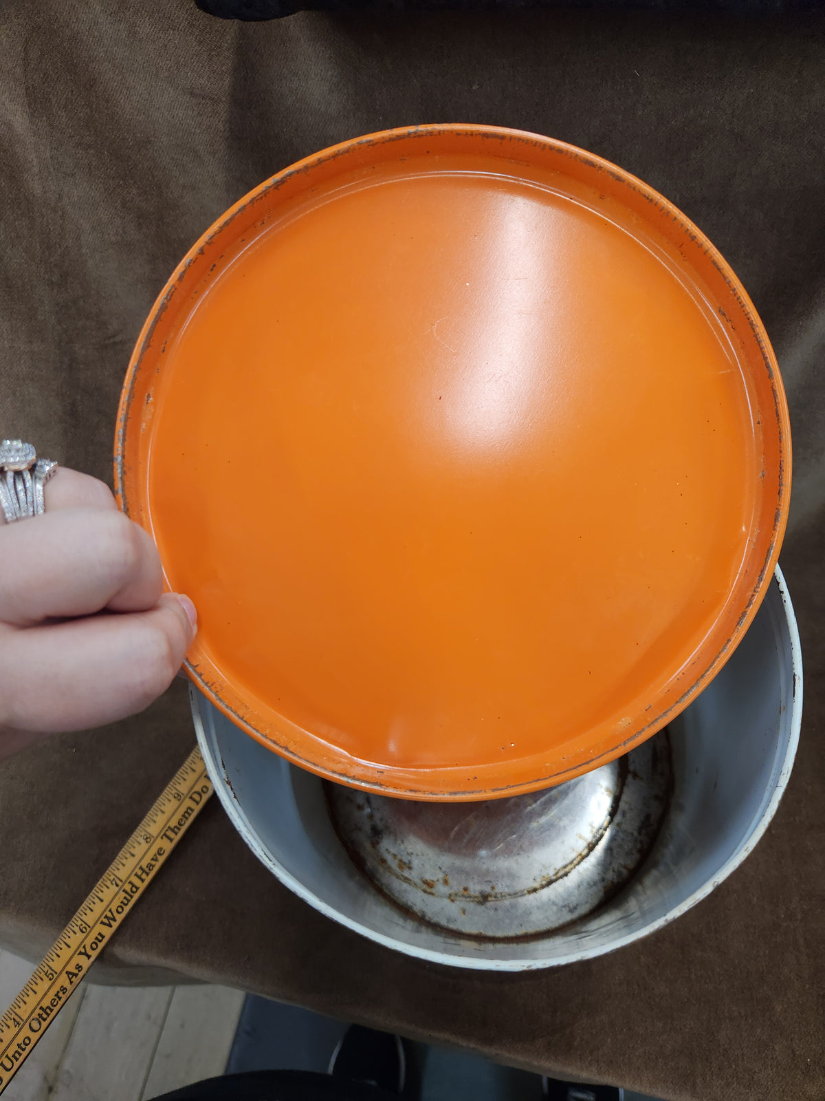 Vintage 70's Metal Kitchen Canister Ballonoff Mushrooms