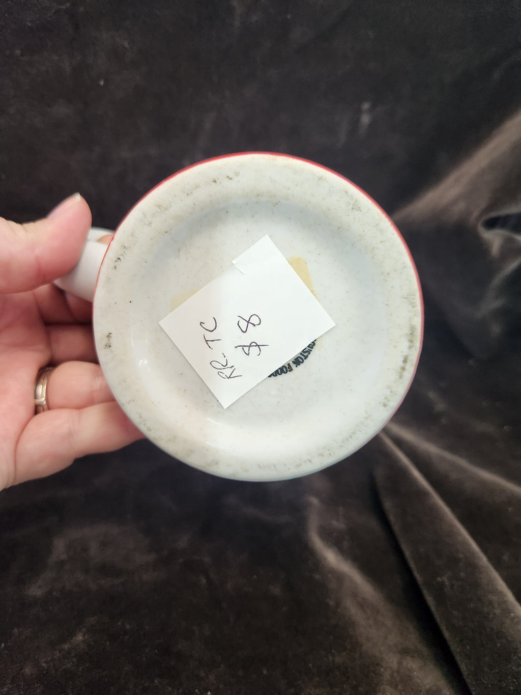 Vintage 1993 Novelty Coffee Mug Made by Houston Foods Featuring an Intentionally Warped, Wrinkled Shape