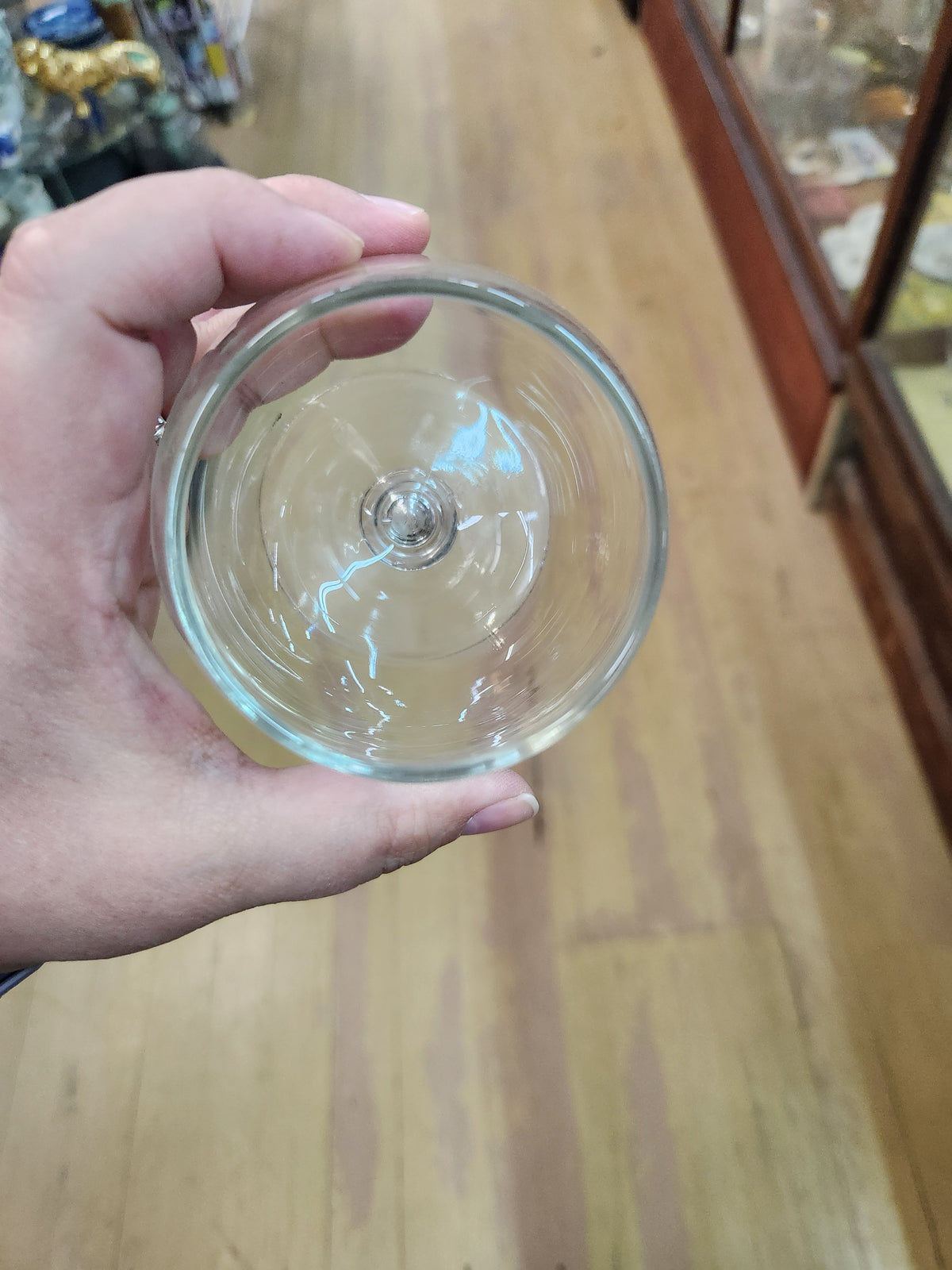 2 Clear Glass Brandy Snifters with a Short Stem and a Rounded, Bulbous Bowl