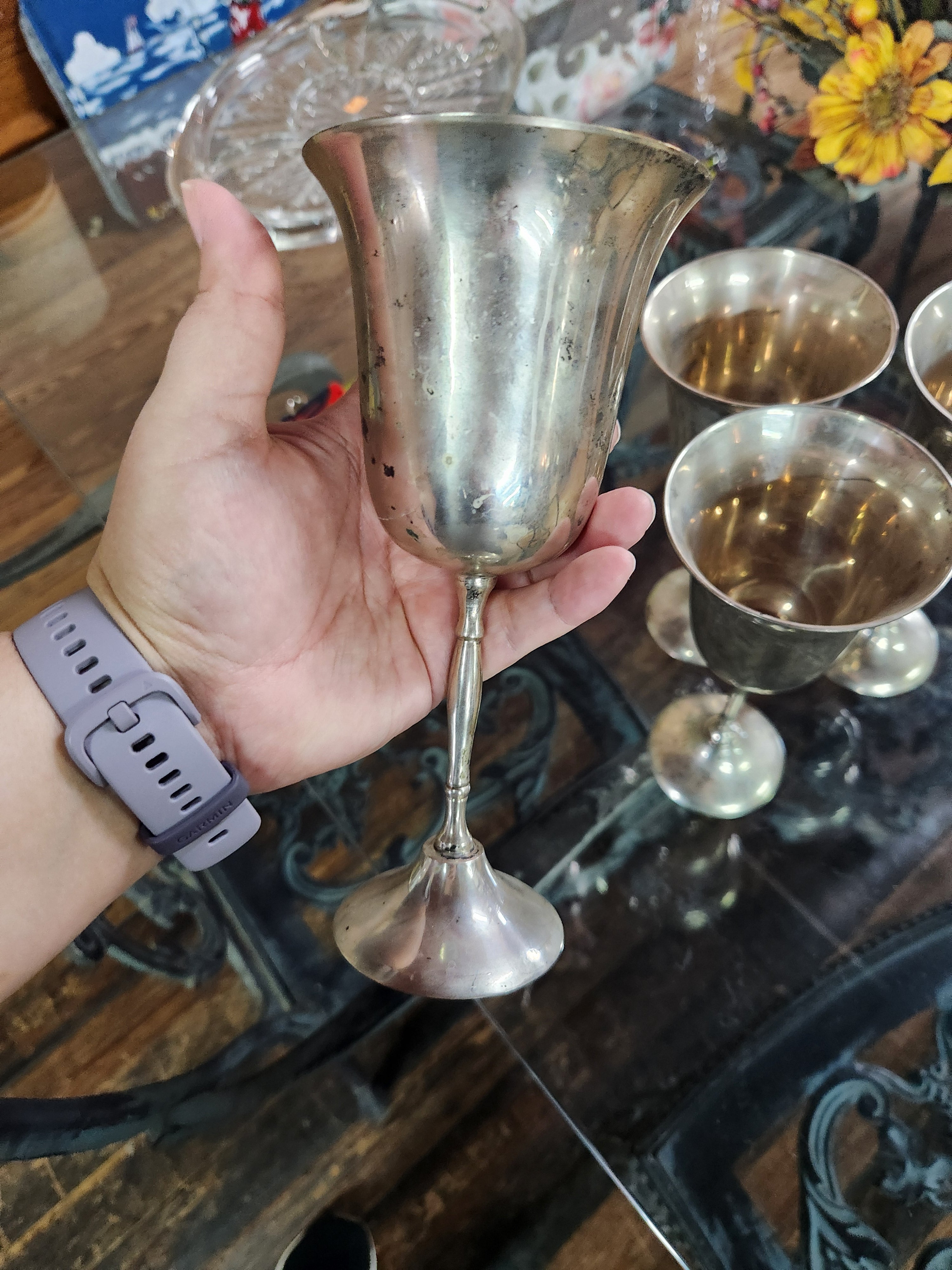 4 Silver Plated Goblets International Silver Company India