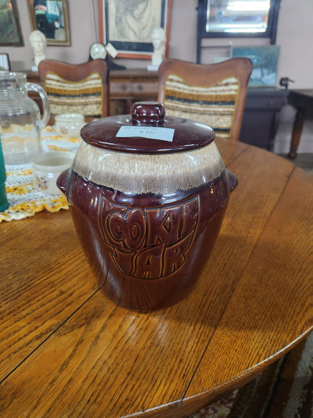 VIntage McCoy Pottery Brown Drip Glaze Cookie Jar