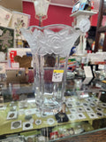 Vintage Mikasa Studio Nova "Winter Rose" Vase Featuring a Frosted Satin Rose Pattern