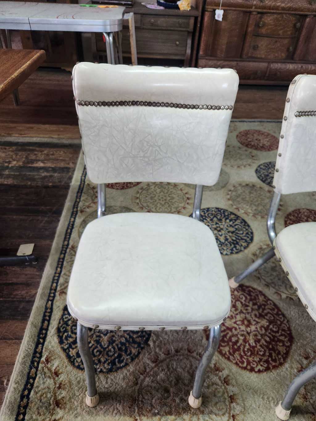 Vintage 1950's Retro Chrome & Vinyl Diner Chairs