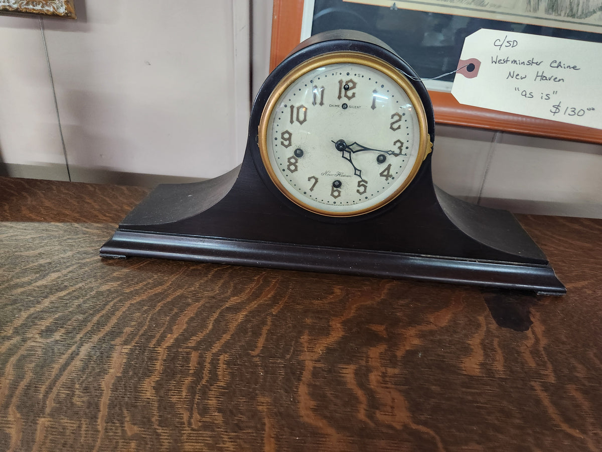 Vintage Mantle Clock Westminster Chine New Haven