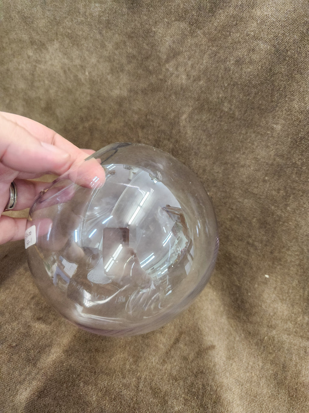 Vintage Clear Glass Bubble Bowl Vase