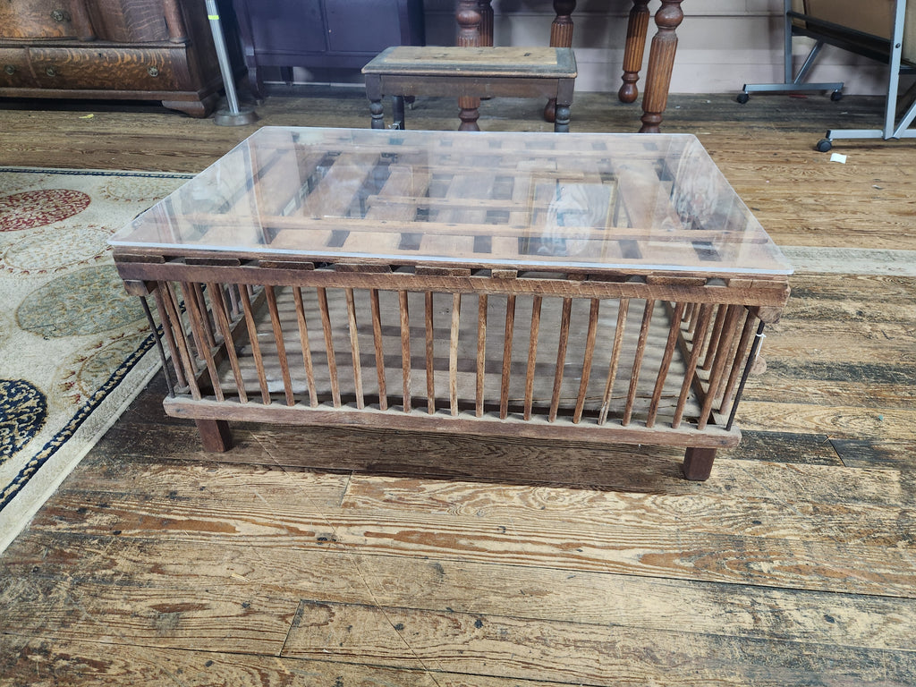 Vintage Upcycled Chicken Crate Coffee Table