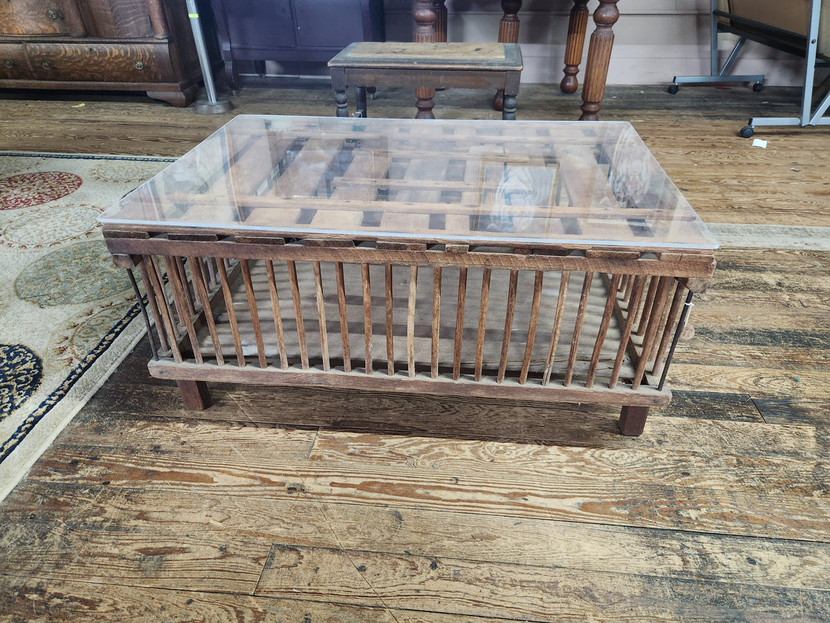 Vintage Upcycled Chicken Crate Coffee Table
