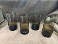 4 Pier 1 Double Dip Smoke Glass Tumblers