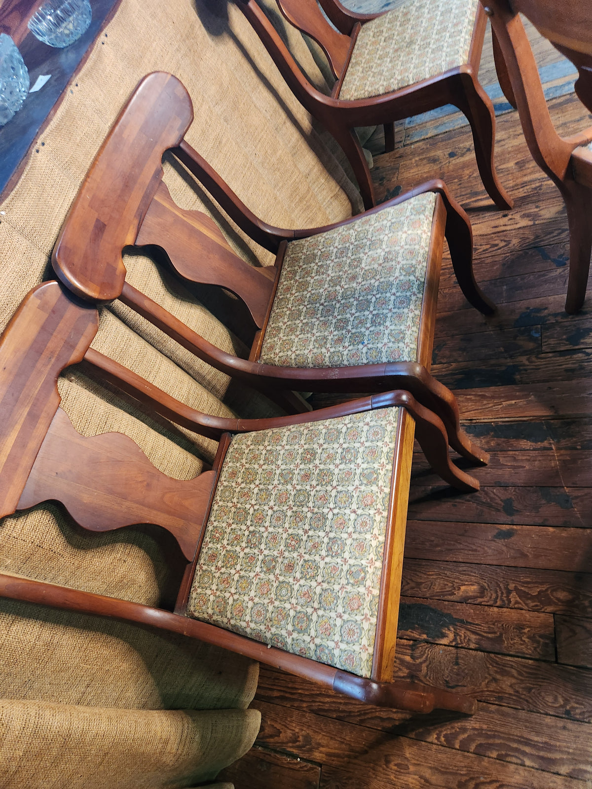 5 Vintage Wooden Dining Chairs Appear to be Henkel Harris American Classical or Regency Style Cherry