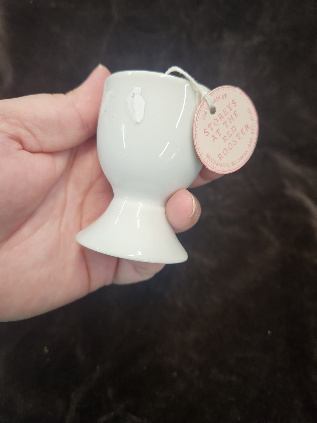 classic white ceramic pedestal egg cup