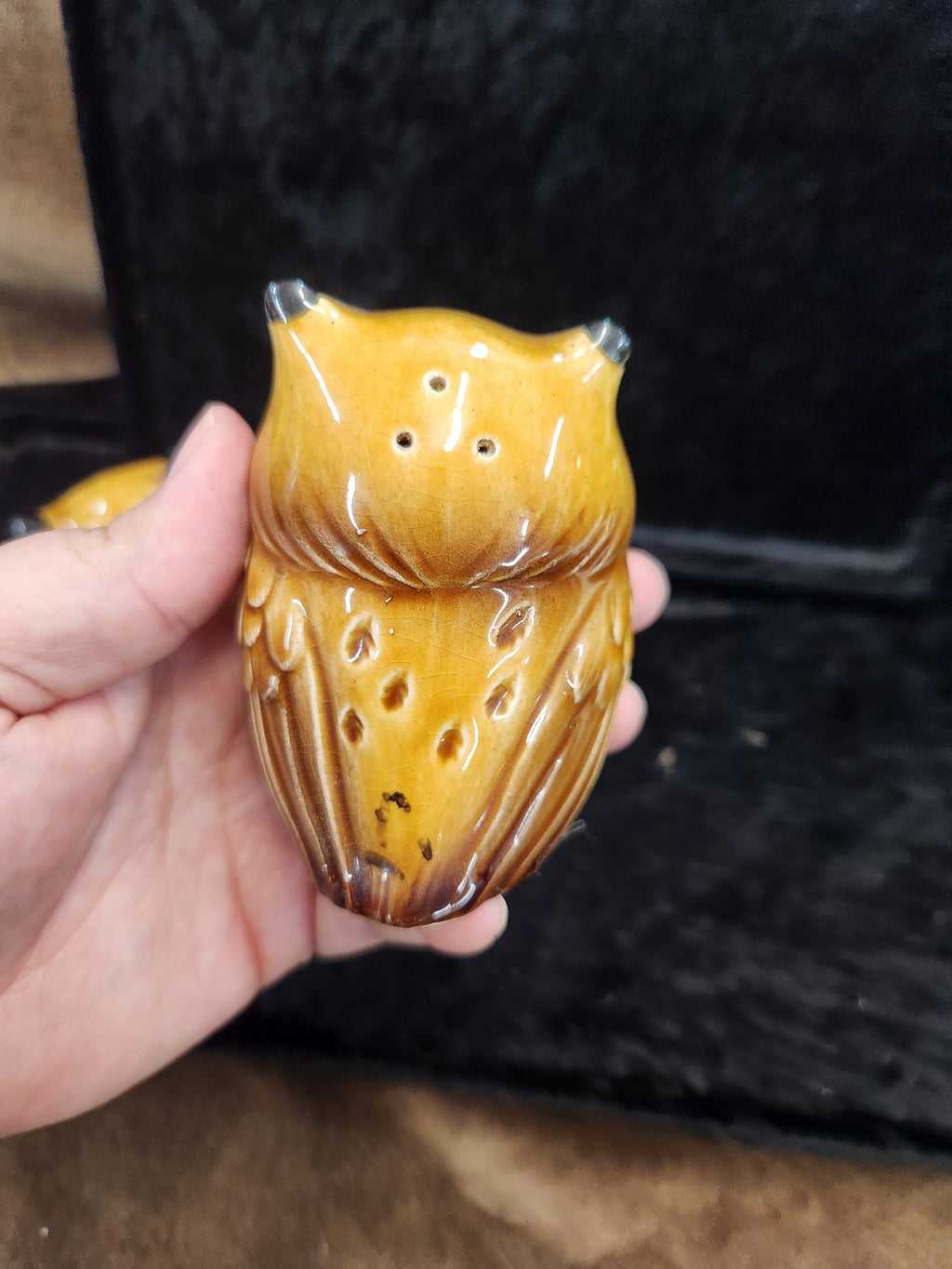 Vintage Ceramic Owl S&P Shakers Japan 60's/70's