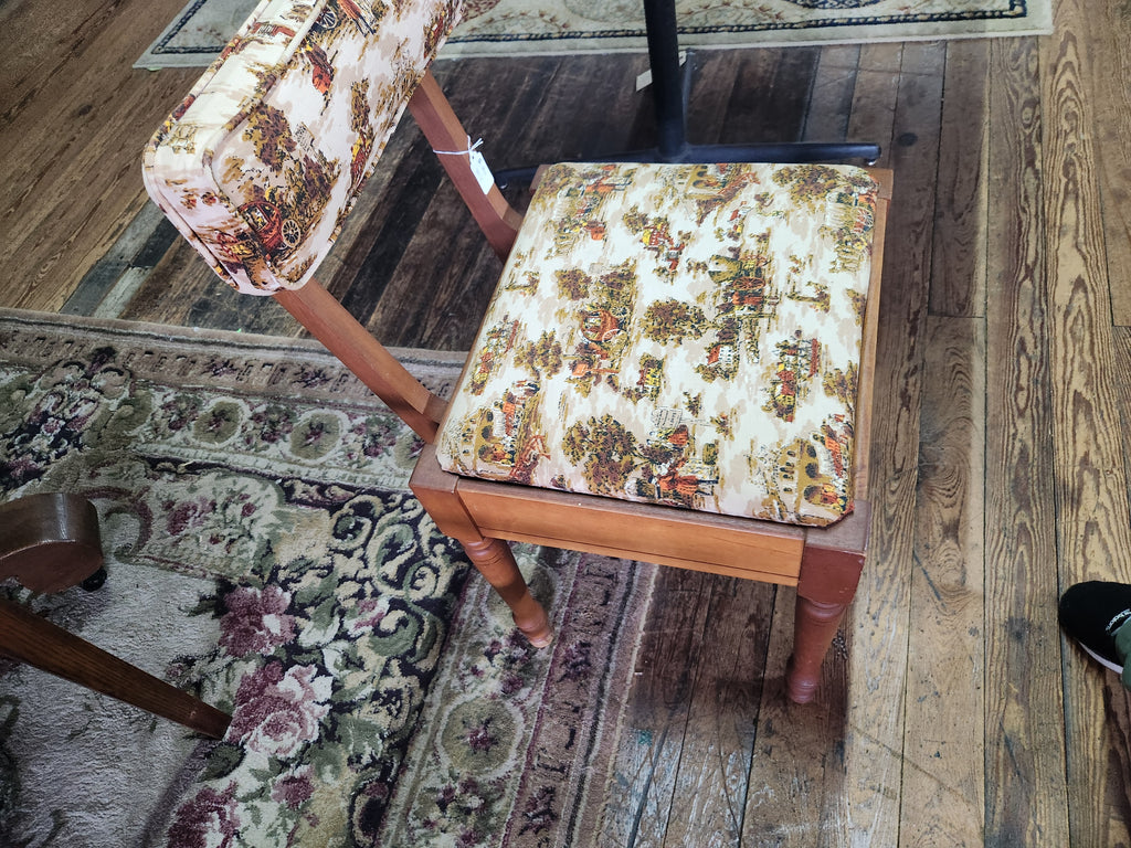 Vintage 1970s Storage Sewing Chair