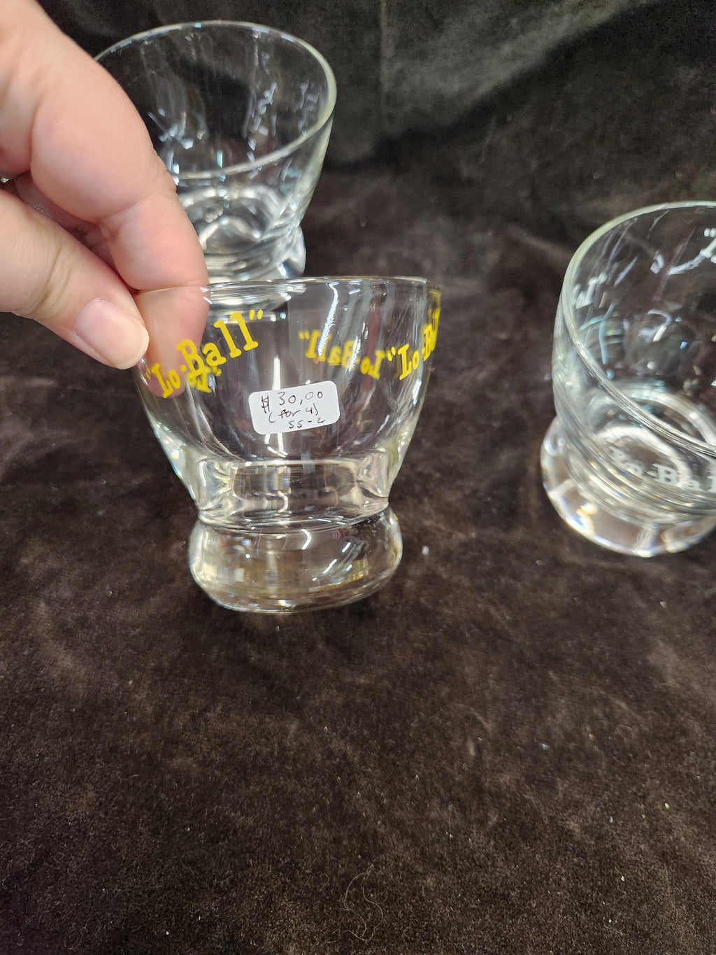 4 Vintage Mid-Century Modern "Lo-Ball Cocktail Glass Eva Zeisel Federal Glass