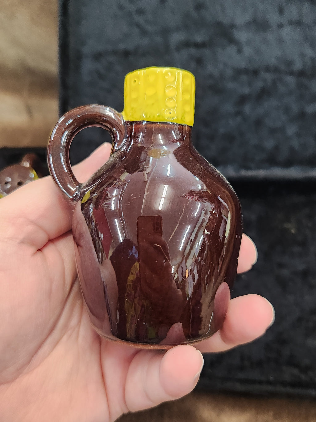 Vintage Little Brown Jug S&P Shaker Set Japan