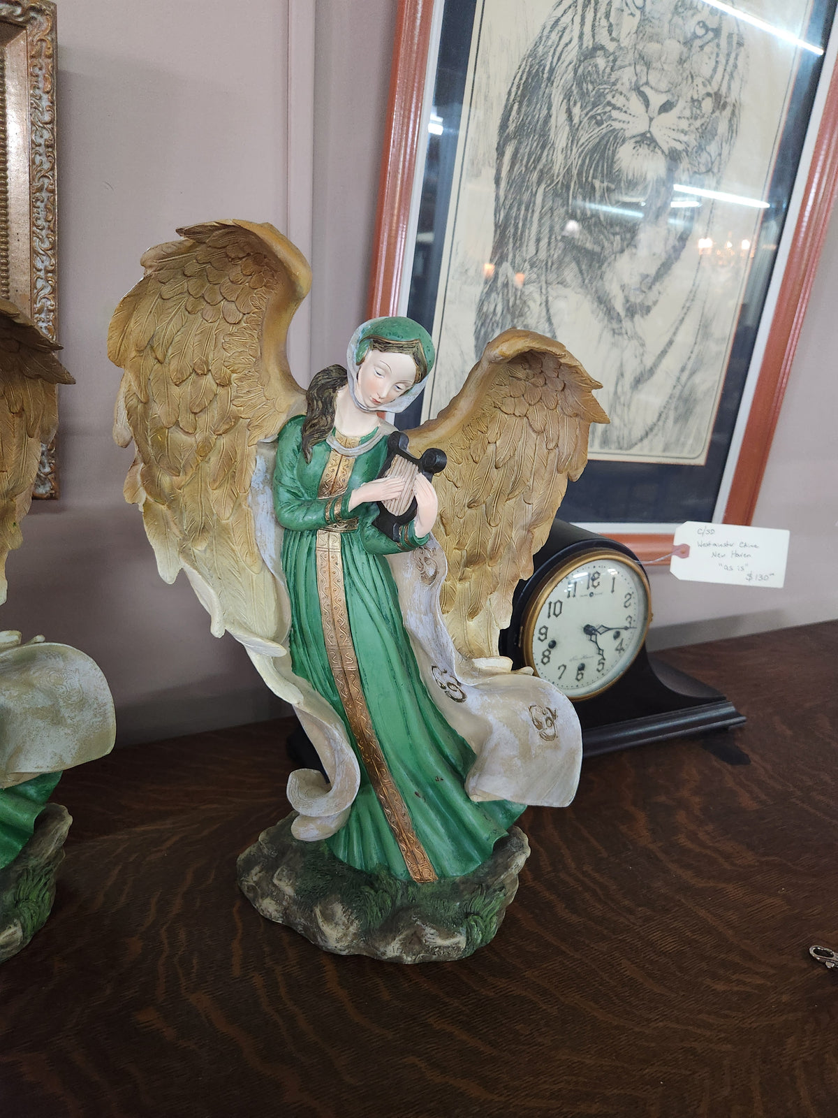 2 Vintage Resin Angel "Emerald Isle Angel Collection"