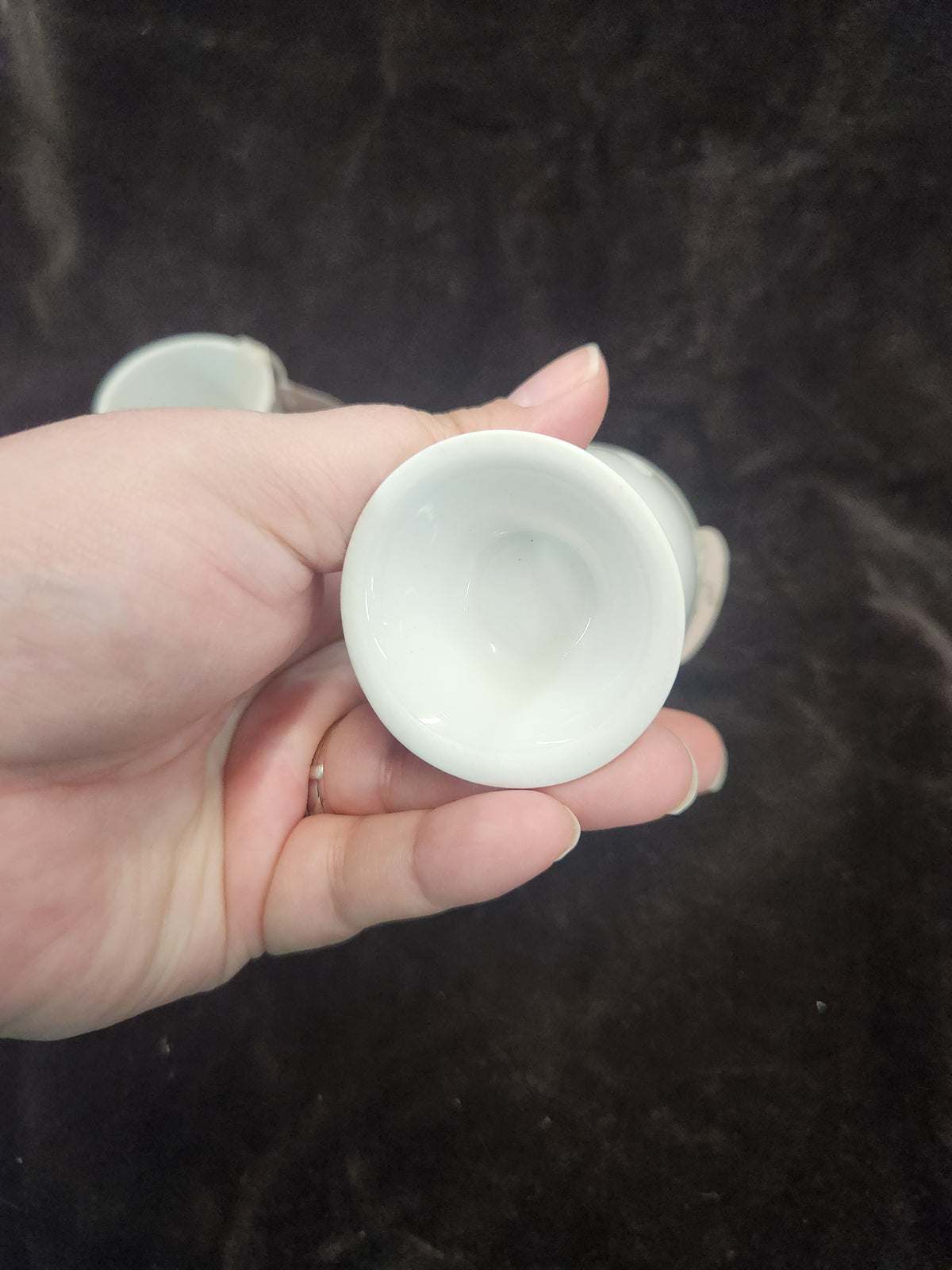 classic white ceramic pedestal egg cup