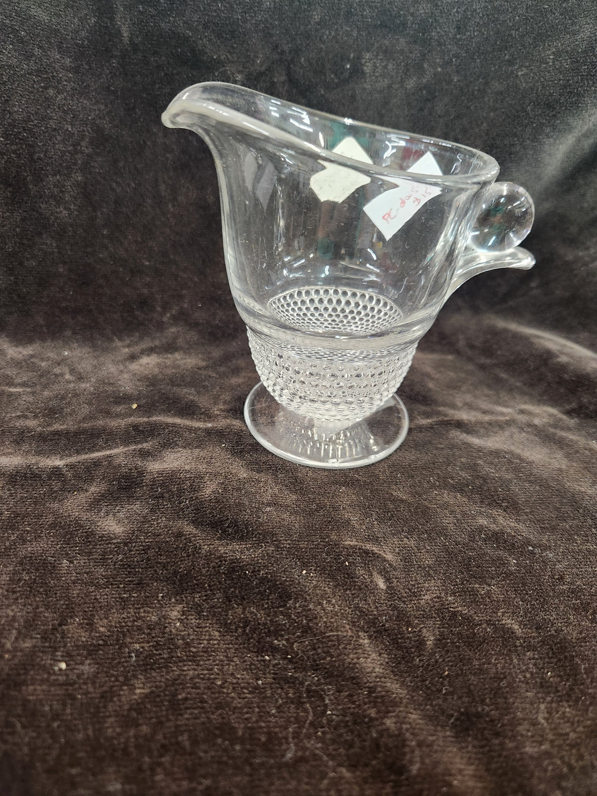 Vintage Duncan & Miller Clear Glass Creamer Teardrop Pattern