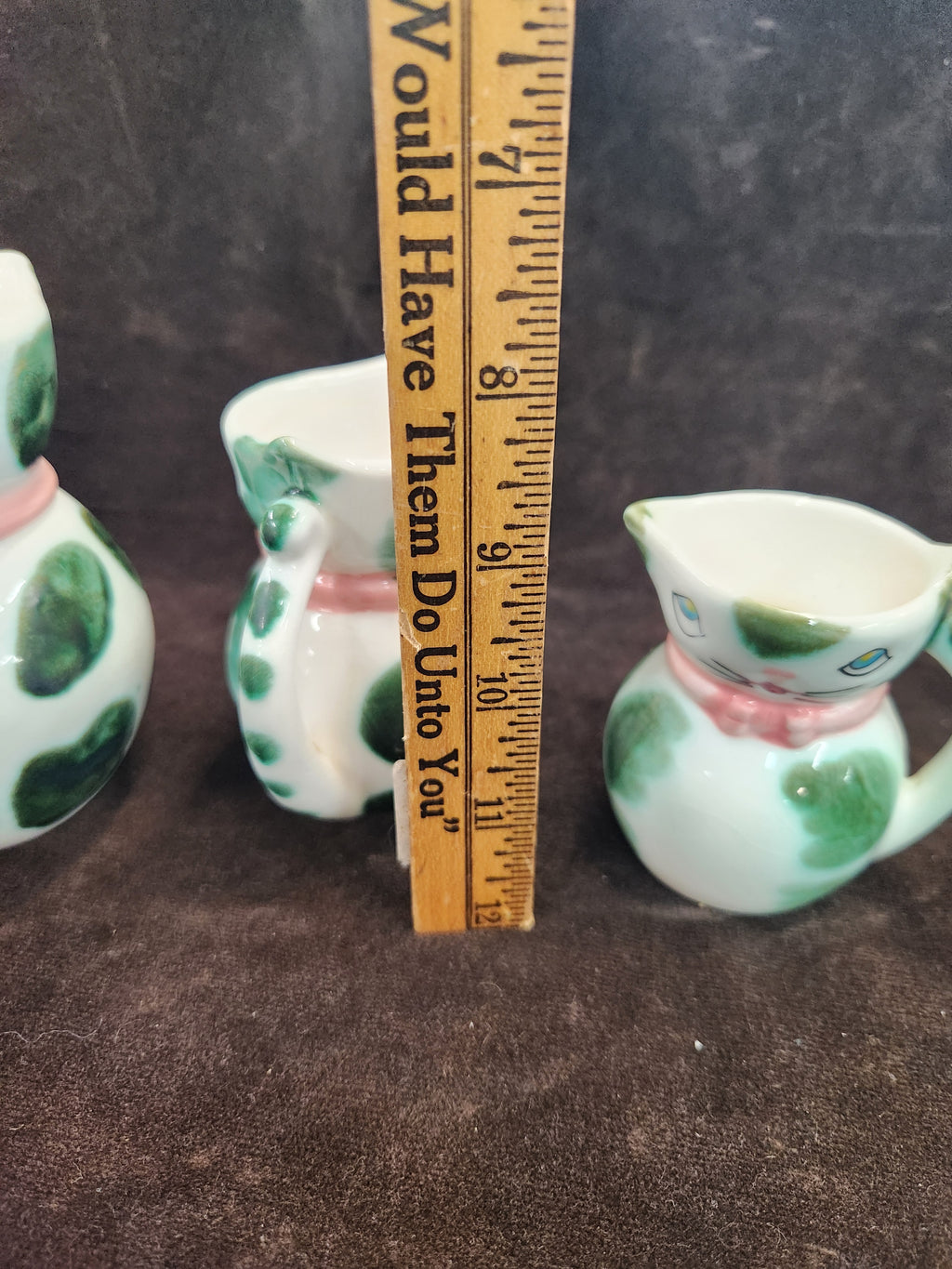 Vintage Three-Piece Lipper & Mann Anthropomorphic Cat Pitcher and Creamer Set Made in Japan 1950s