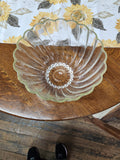 Vintage Clear Glass Serving Bowl Colonial Swirl Pattern Hazel Atlas